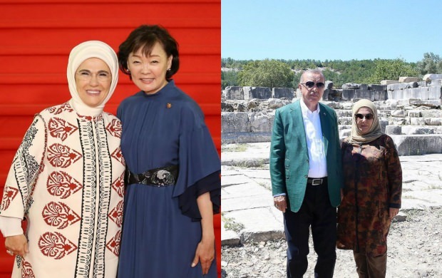 2019'un trend şal bağlama stiline Emine Erdoğan da uydu