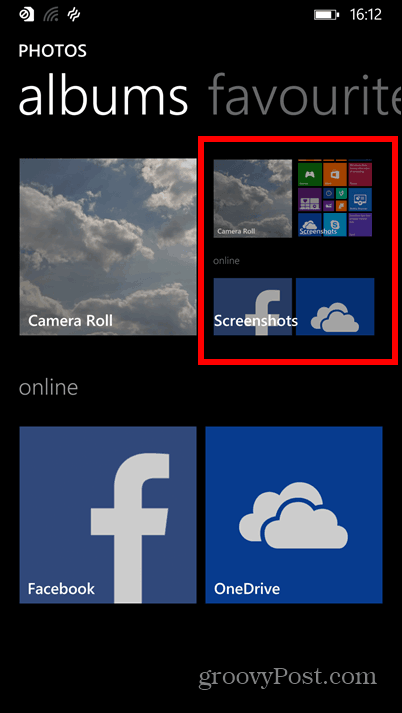 Windows Phone 8.1 ekran görüntüleri albümleri