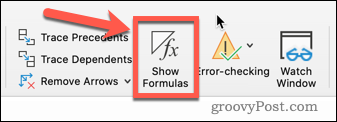 Excel'de formülleri göster