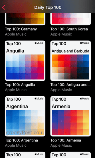 apple müzik listeleri ilk 100 ülke