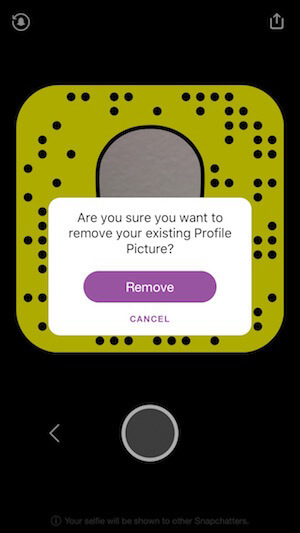 Snapchat özçekimini kaldır