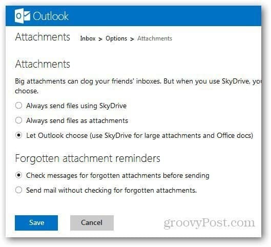 Outlook.com'da Ekleri Yönetme
