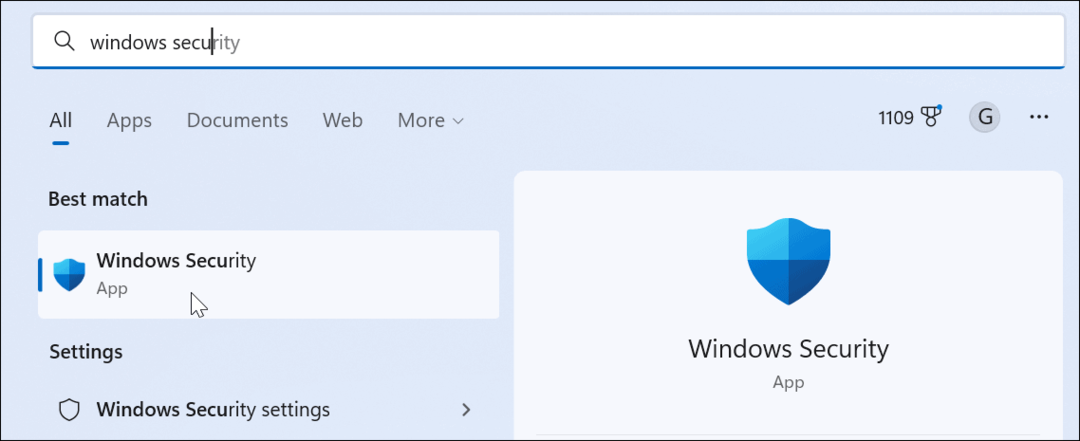Windows Güvenlik uygulaması
