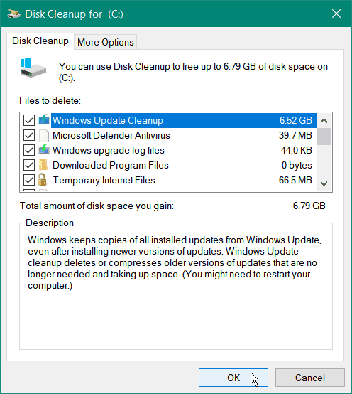 sistem dosyalarını temizle disk temizleme windows 10