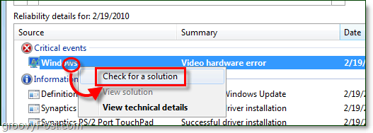 sorunlara Windows 7 çözümlerini kontrol edin