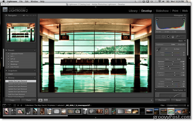 Adobe Lightroom 2 Hazır Ayarları Ekranı