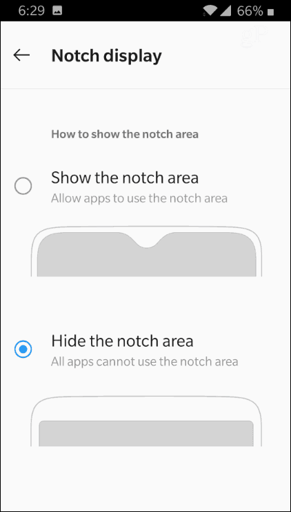 OnePlus Notch Ekranı
