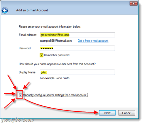 HTTPS etkin Hotmail hesabınıza bağlanmak için Windows Live Mail istemcinizde HTTPS nasıl kullanılır.