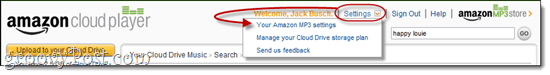 Amazon Cloud Player Ayarları