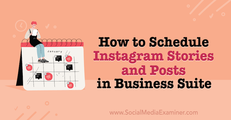 Social Media Examiner'da Business Suite'te Instagram Hikayeleri ve Gönderileri Nasıl Planlanır.