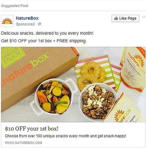 instagram ve facebook reklamı örneği