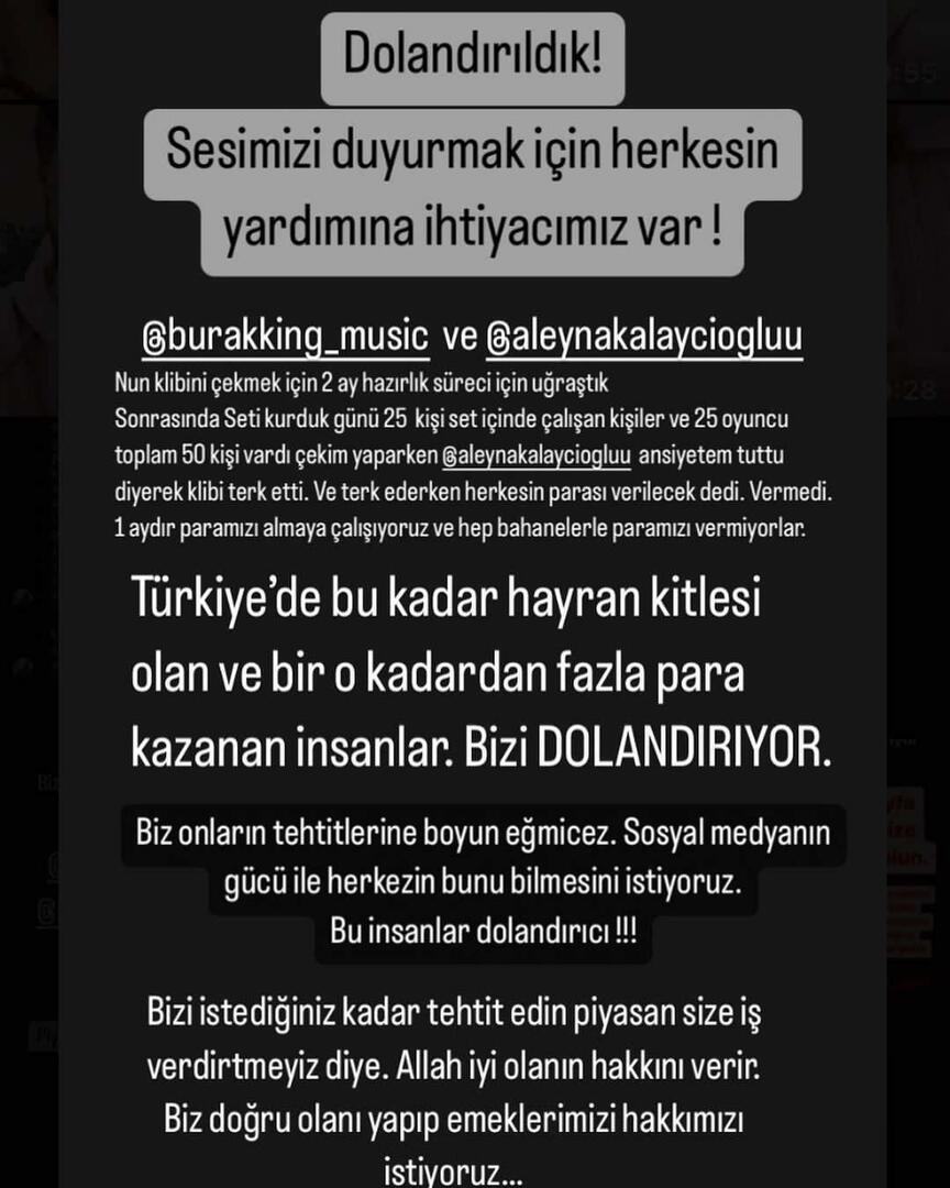 Burak King ve Aleyna Kalaycıoğlu hakkında dolandırıcılık iddiası