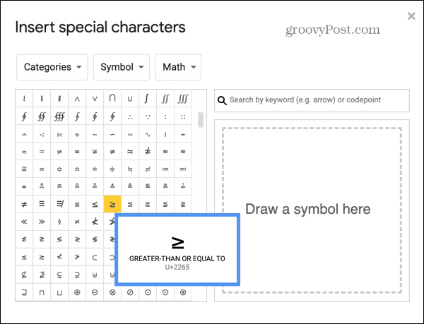 Google Slaytlar bir sembol seçin