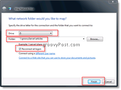 Windows Gezgini'nden Windows Vista ve Server 2008'de bir ağ sürücüsünü eşleme