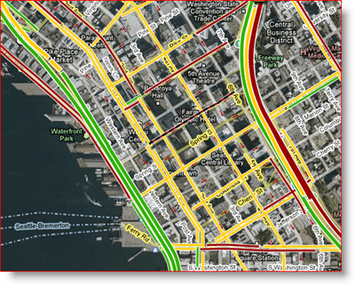 Seattle Google Haritalar Canlı Arter Haritası
