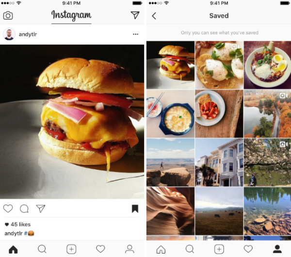 Instagram'da kaydedilen yayınlar artık hem iOS hem de Android için Instagram sürüm 10.2'nin bir parçası olarak kullanılabilir.