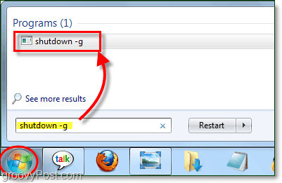 Windows 7'de kapatma komutu kullanma