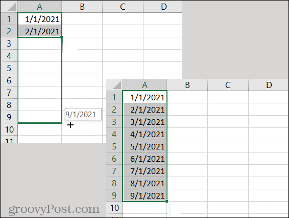 Excel Otomatik Doldurma Tarihi Kalıbı