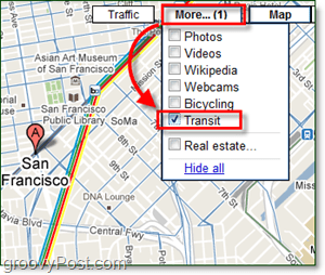 google toplu taşıma haritalarını etkinleştirme