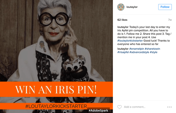 Bir Instagram hashtag yarışması için, kullanıcılardan kampanya hashtaginizle birlikte bir fotoğraf göndermelerini isteyin.