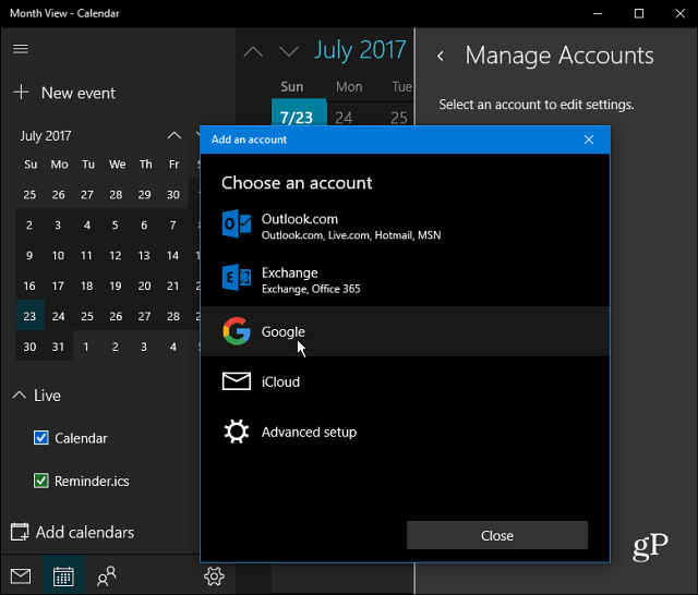 Windows 10'da Google Takviminizi Cortana ile yönetin