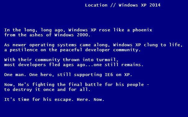Bir Çağın Sonunu Kutlamak için XP'den Kaçış Oynayın