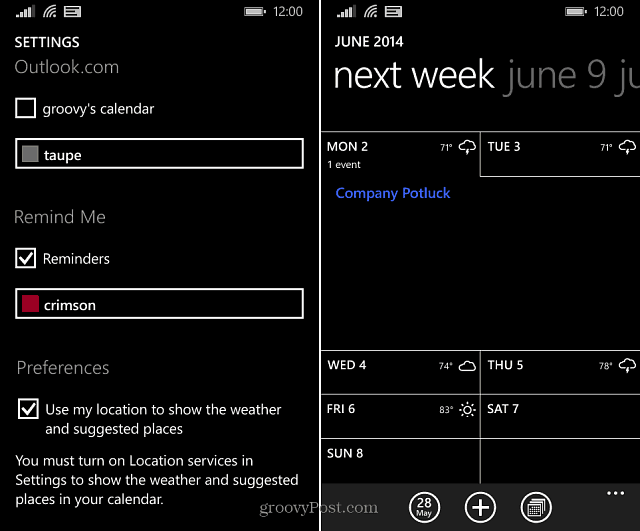 Windows Phone 8.1 İpucu: Hava Durumunu Doğrudan Takvimde Görüntüleme