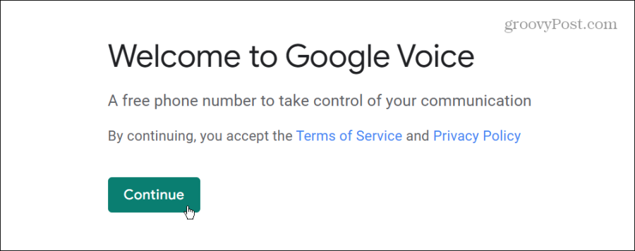 Google Voice'a hoş geldiniz