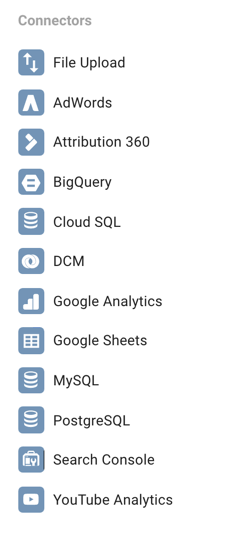 Google Data Studio, bir dizi farklı veri kaynağına bağlanmanıza izin verir.