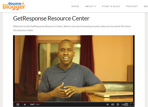 GetResponse Kaynak Merkezi, hedef kitlenize daha da fazla değer sağlamanın bir örneğidir. 