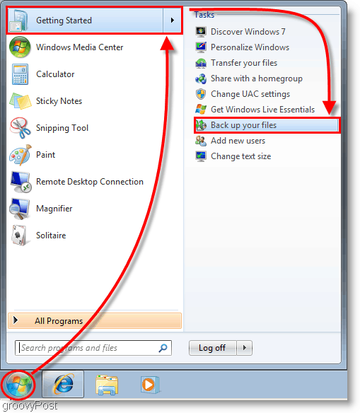 Windows 7: Dosyalarınızı yedeklemek için bir sistem görüntüsü başlatması oluşturun