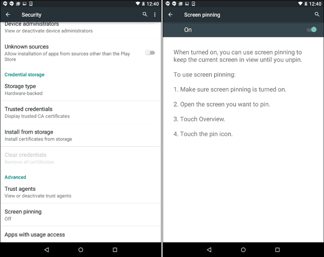 Ekran Sabitleme ile Android 5.0 Lollipop'u Tek Bir Uygulamaya Kilitleme