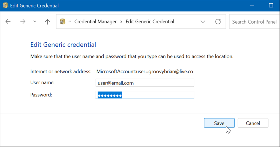 Windows kimlik bilgilerini düzenle
