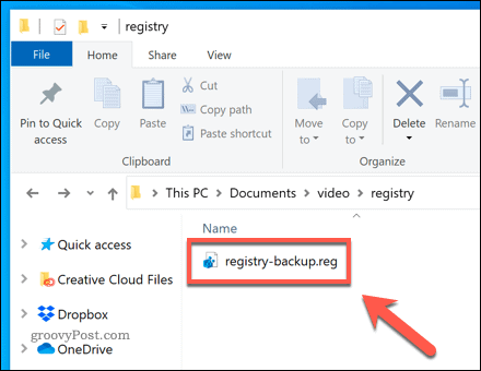 Bir Windows Kayıt Defteri yedekleme dosyası açın