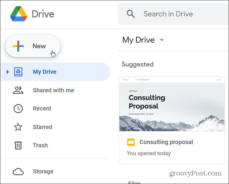 Google Drive Yeni