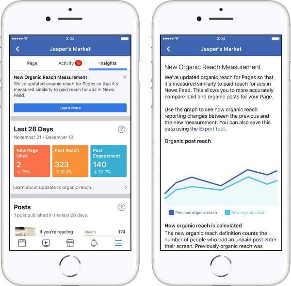 Facebook, işletmelerin en önemli sonuçları anlamalarına yardımcı olmayı vaat eden Page Insights için iki yeni güncelleme yayınladı.