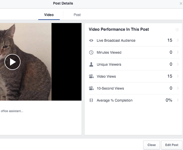 facebook canlı video analizleri