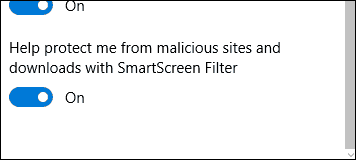 SmartScreen 2'yi kapatma