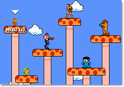 Super Mario Crossover karakter seçimi ve Kontrol listesi