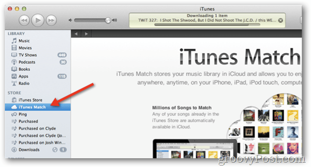 iTunes 10.5.1'de iTunes eşleşmesi