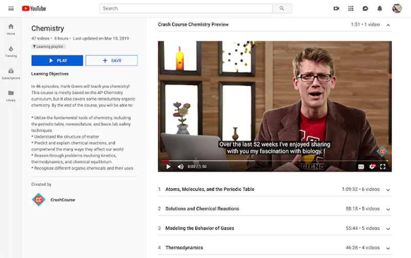 YouTube, öğrenmek için YouTube'a gelen kişilere özel bir öğrenme ortamı sağlamak için Öğrenim Oynatma Listeleri sunuyor.
