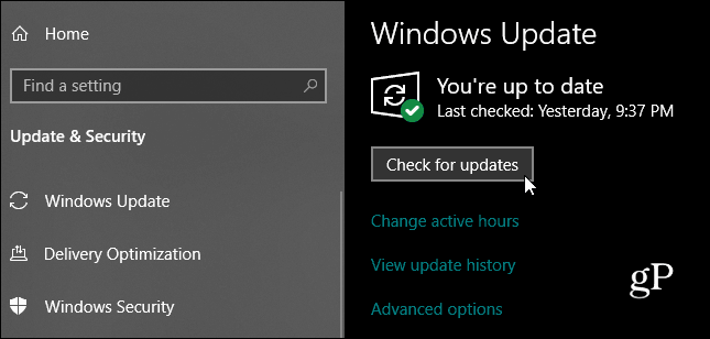 Windows 10 Güncellemeleri Kontrol Et