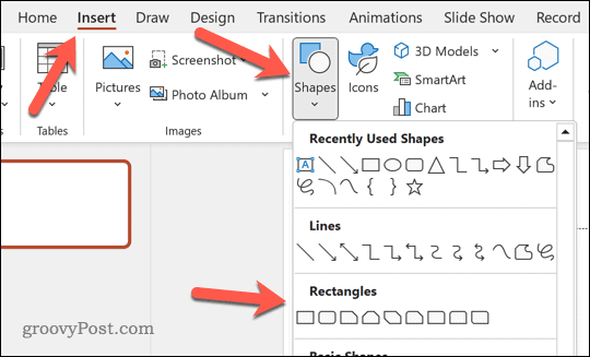 PowerPoint'e şekil ekleme