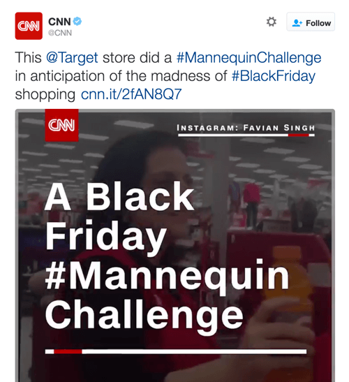 CNN, Target'ın iki Twitter trendinden yararlanan videosunu paylaştı.