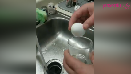 Haşlanmış yumurtayı öyle bir teknikle soydu ki..