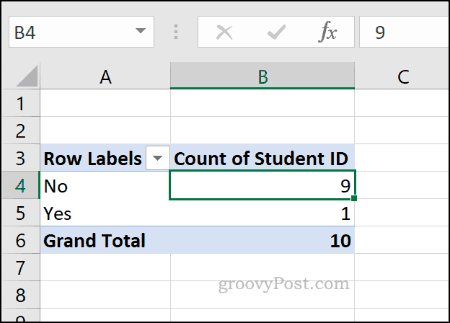 Excel pivot tablosu örneği