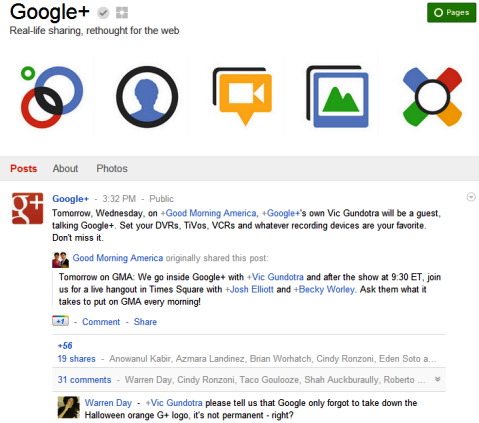 Google+ Sayfaları - Google+