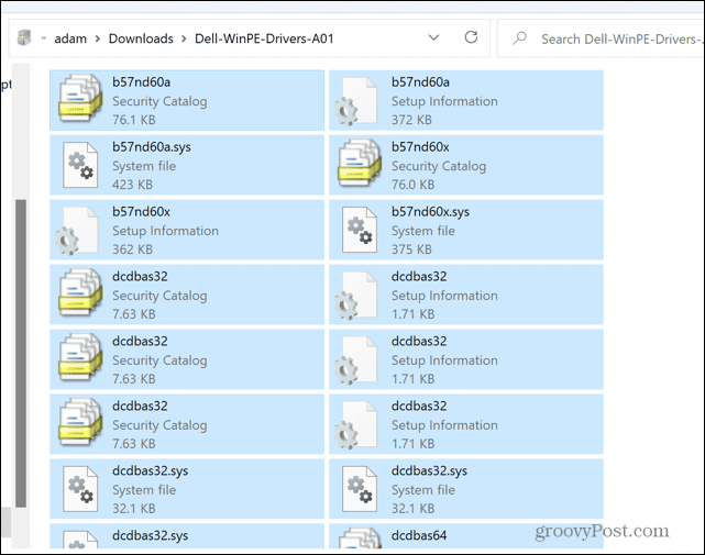 Windows 11 ayıklanan cab dosyası