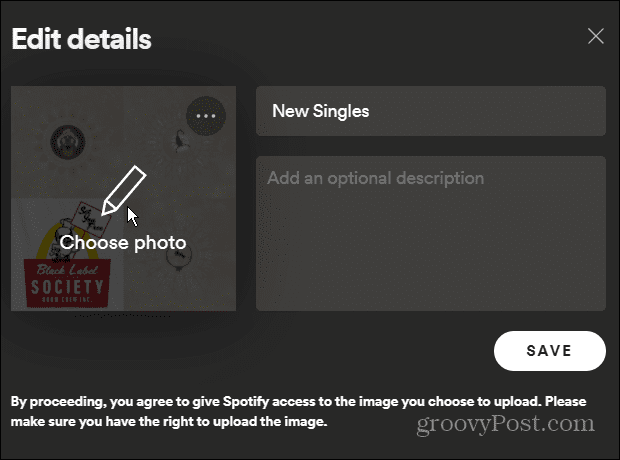 spotify fotoğraf seç