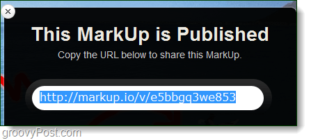 markup.io yayınlanan url